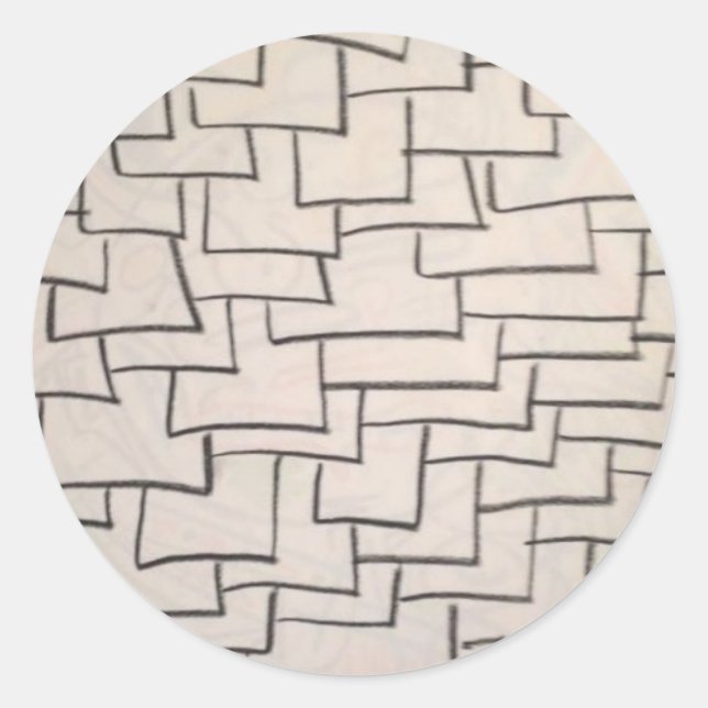 Adesivo Redondo Azulejos empilhados (Frente)