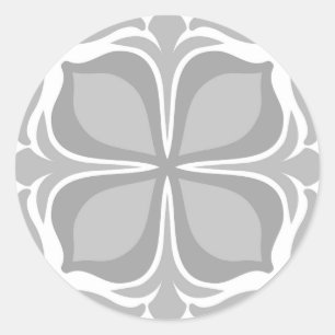 Adesivo Redondo Azulejos geolétricos neutros