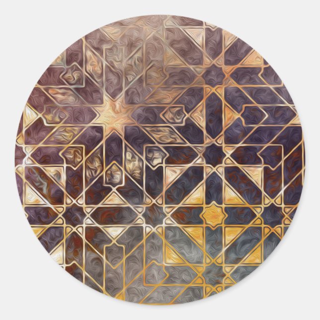Adesivo Redondo Azulejos místicos mim (Frente)