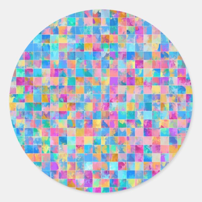 Adesivo Redondo Azulejos mosiac (Frente)