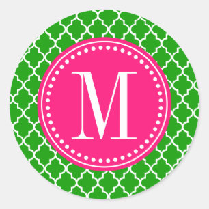 Adesivo Redondo Azulejos Verdes Escuros Marroquinos - Lata Persona