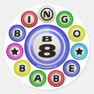 Adesivo Redondo B8 Bingo Babe