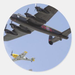 Adesivo Redondo B-25 mustang do libertador P-51