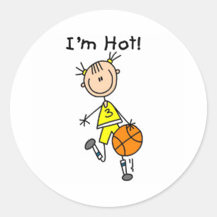 Adesivo Redondo B-Ball eu estou quente