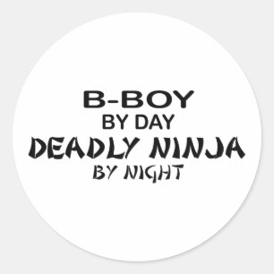 Adesivo Redondo B-Boy Deadly Ninja por Noite