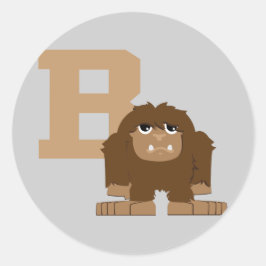 Adesivo Redondo B é para Bigfoot