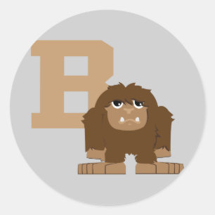 Adesivo Redondo B é para Bigfoot