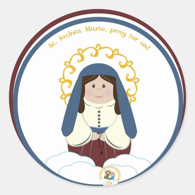 Adesivo Redondo B. Jacinta Classic Round Sticker (Frente)