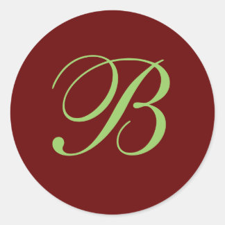 Adesivo Redondo B Monograma Envelope Selo