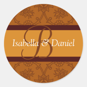 Adesivo Redondo B Monogramas Para Selos De Envelope