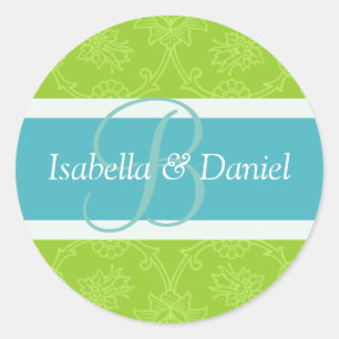 Adesivo Redondo B Monogramas Para Selos De Envelope