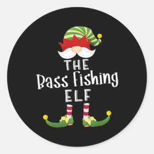 Adesivo Redondo B Pesca Elf Grupo Natal Funny Pajama