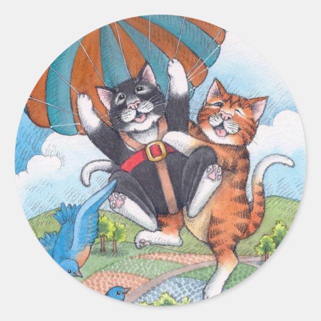 Adesivo Redondo B & T #57 Padrões para paraquedas (Frente)