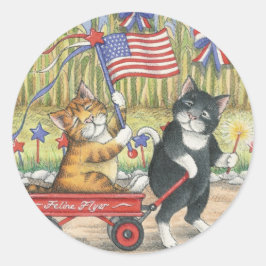 Adesivo Redondo B & T nº 19 Autocolantes Patrióticos