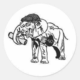 Adesivo Redondo B&W Jumbo Sticker (20 COUNT!)