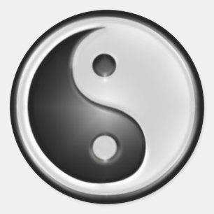 Adesivo Redondo B&W Yin&Yang