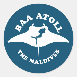 Adesivo Redondo Baa Atoll Scuba Diving