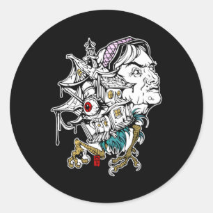 Adesivo Redondo Baba Jaga Baba Yaga