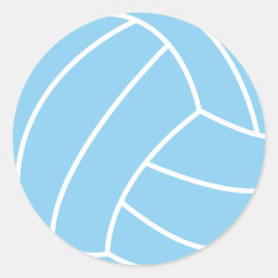 Adesivo Redondo Baby Blue Voleibol