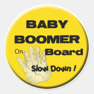 Adesivo Redondo Baby Boomer On Conselho_Slow Down Sticker
