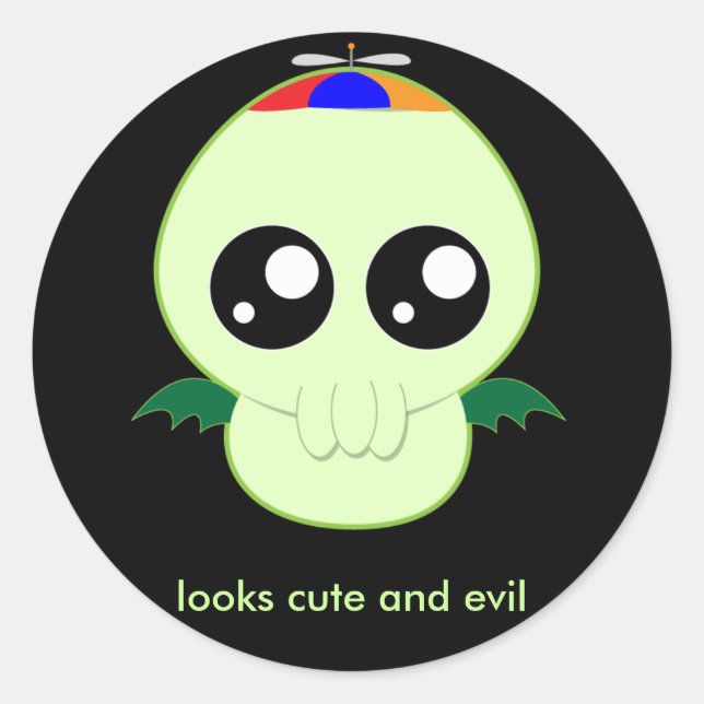 Adesivo Redondo Baby Boy Cthulhu (Frente)