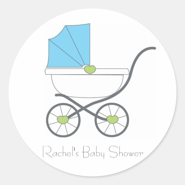 Adesivo Redondo Baby Boy Favor Stickers