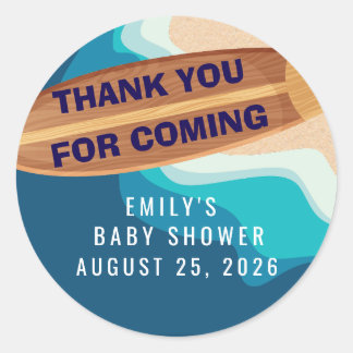 Adesivo Redondo Baby Boy On Board Thank You Sticker