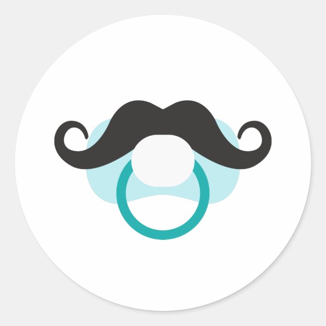 Adesivo Redondo Baby Boy Pacifier (Frente)
