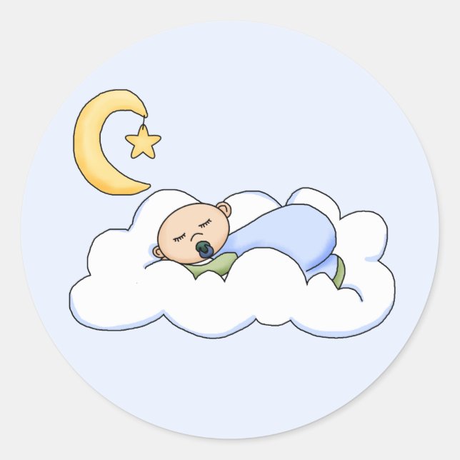 Adesivo Redondo Baby Boy Stickers (Frente)