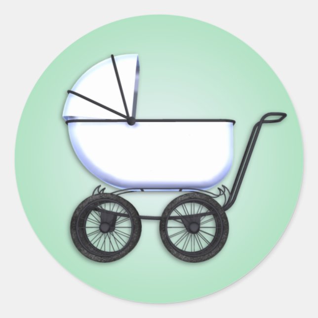 Adesivo Redondo Baby Buggy Green Sticker (Frente)