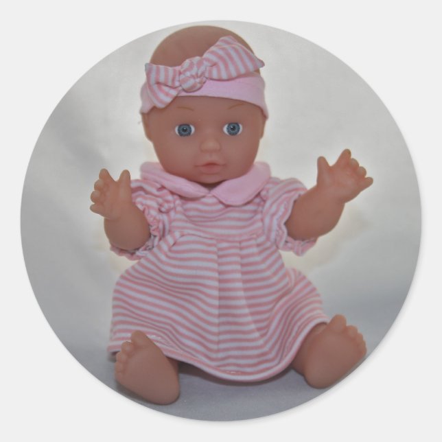 Adesivo Redondo Baby Doll Stickers (Frente)