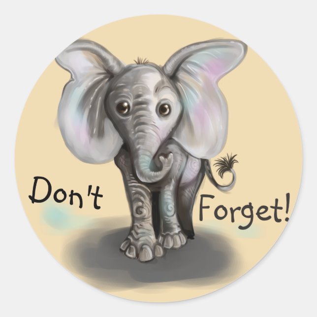 Adesivo Redondo Baby Elephant (Frente)