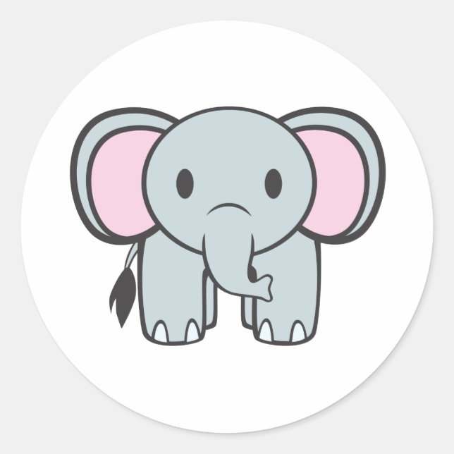 Adesivo Redondo Baby Elephant (Frente)