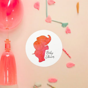 Adesivo Redondo Baby Elephant