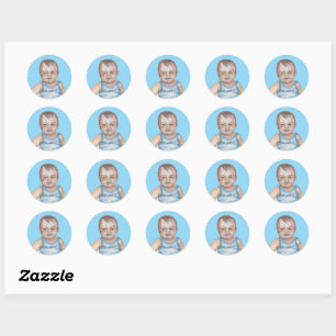 Adesivo Redondo BABY FACE Sticker