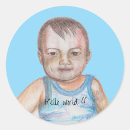Adesivo Redondo BABY FACE Sticker
