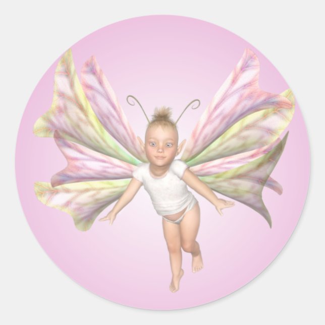 Adesivo Redondo Baby Fairy Sticker (Frente)