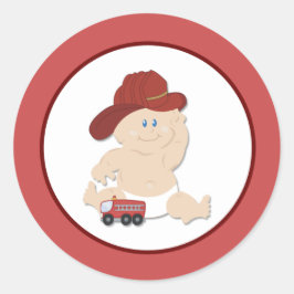 Adesivo Redondo BABY FIRE FIGHTER Envelope Seals