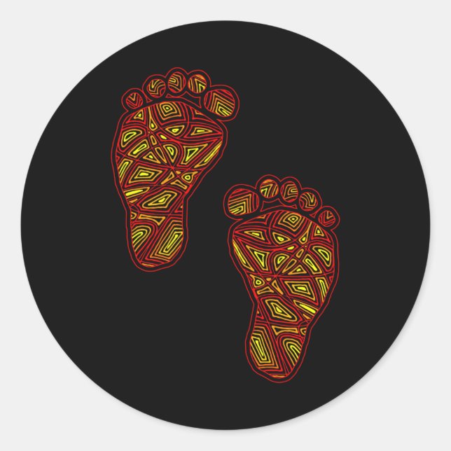 Adesivo Redondo Baby Footprints (Frente)