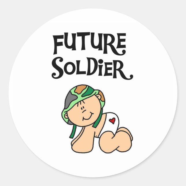 Adesivo Redondo Baby Future Soldier (Frente)