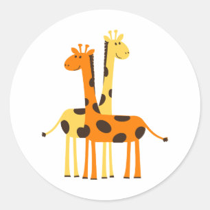 Adesivo Redondo Baby Giraffe