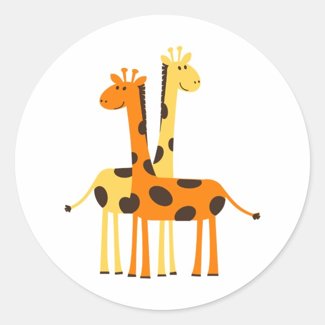 Adesivo Redondo Baby Giraffe (Frente)