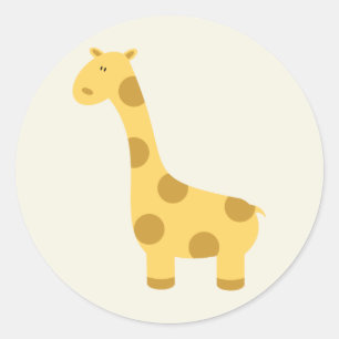 Adesivo Redondo Baby Giraffe Stickers