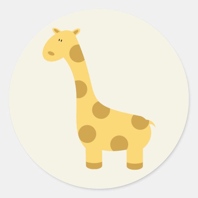 Adesivo Redondo Baby Giraffe Stickers (Frente)