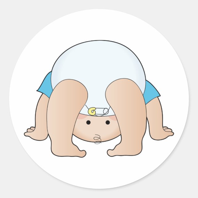 Adesivo Redondo Baby Head Boy (Frente)