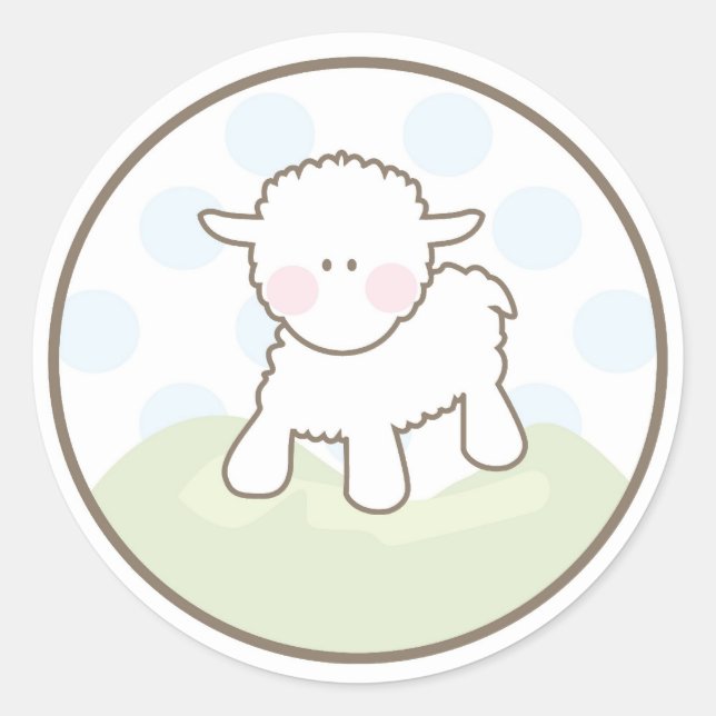 Adesivo Redondo Baby Invitation ou Favor Sticker (Frente)