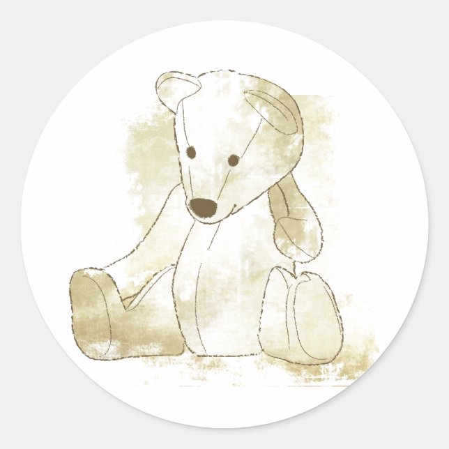 Adesivo Redondo Baby Invitation ou Favor Sticker (Frente)