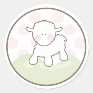 Adesivo Redondo Baby Invitation ou Favor Sticker