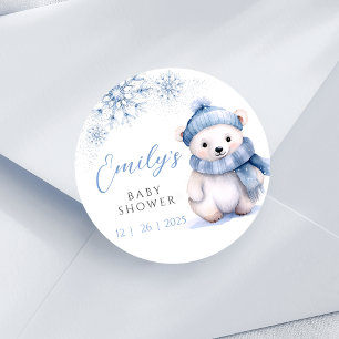 Adesivo Redondo Baby It’s Cold Outside Urso Polar