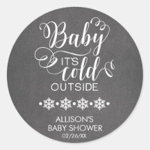 Baby It's Fold Outside Chalkboard Chá Sticker